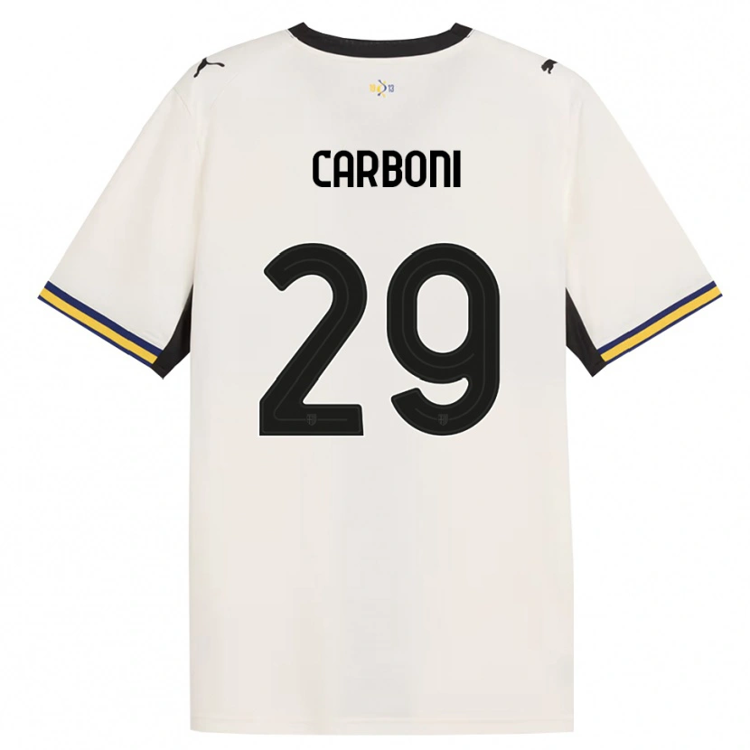 Danxen Homem Camisola Franco Carboni #29 Off-White Preto Amarelo Principal 2026/27 Camisa