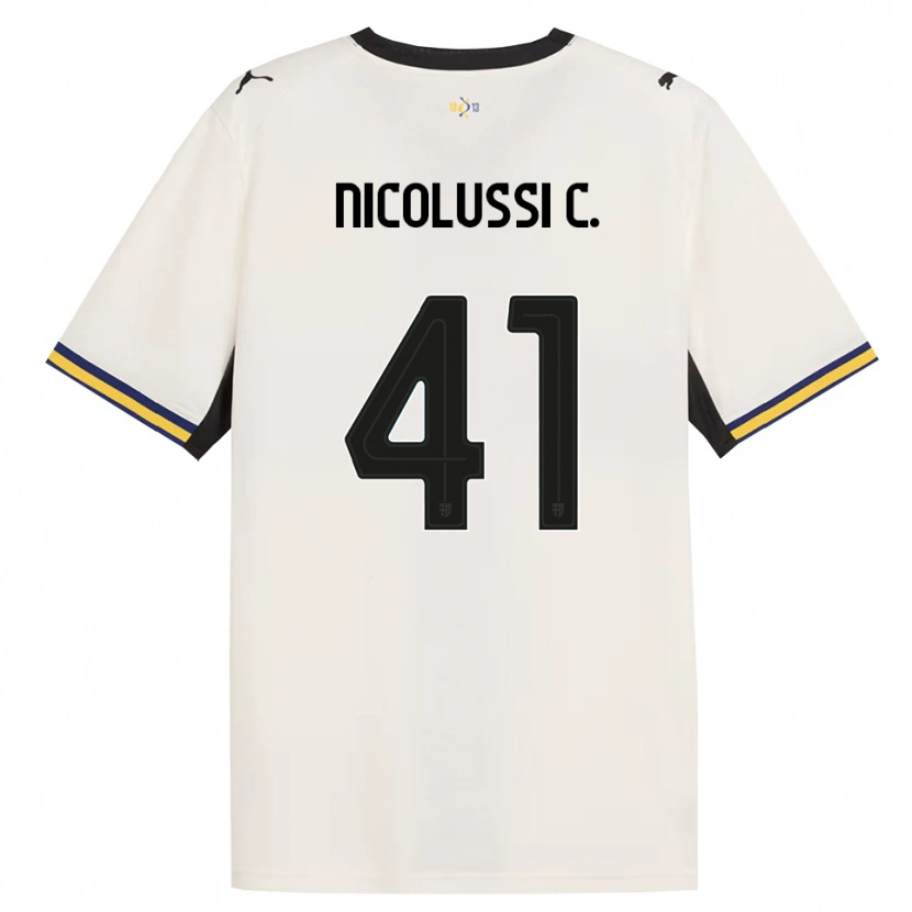 Danxen Homem Camisola Hans Nicolussi Caviglia #41 Off-White Preto Amarelo Principal 2026/27 Camisa