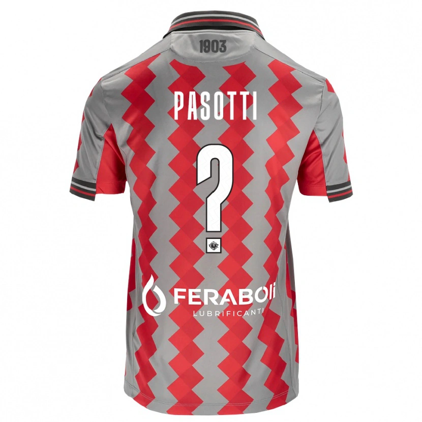 Danxen Homem Camisola Fabrizio Pasotti #0 Cinza Vermelho Branco Principal 2026/27 Camisa