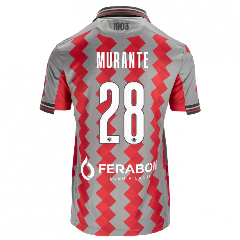 Danxen Homem Camisola Alessandro Murante #28 Cinza Vermelho Branco Principal 2026/27 Camisa