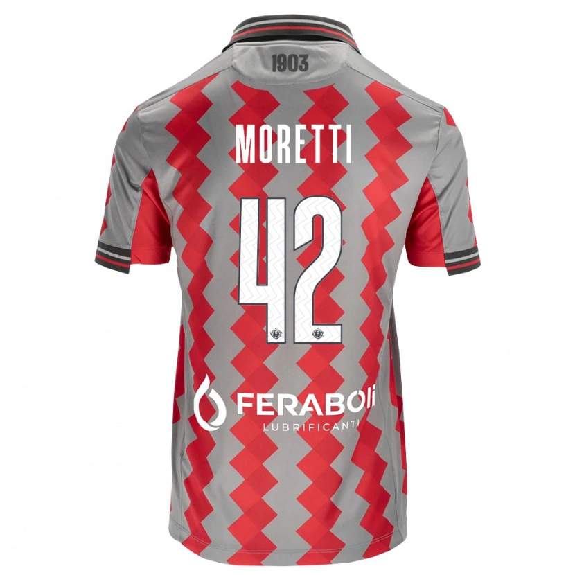 Danxen Homem Camisola Lorenzo Moretti #42 Cinza Vermelho Branco Principal 2026/27 Camisa