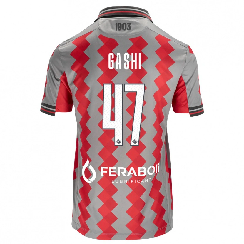 Danxen Homem Camisola Eduart Gashi #47 Cinza Vermelho Branco Principal 2026/27 Camisa