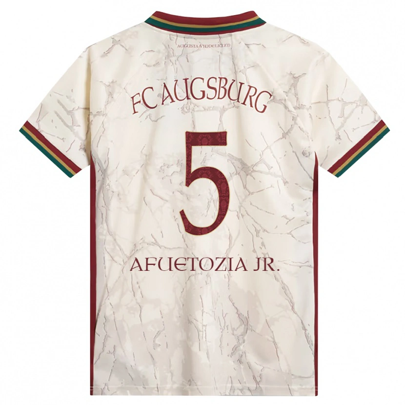 Danxen Homem Camisola Junior Atemkeng #5 Verde Arroz Branco Bordô Principal 2026/27 Camisa