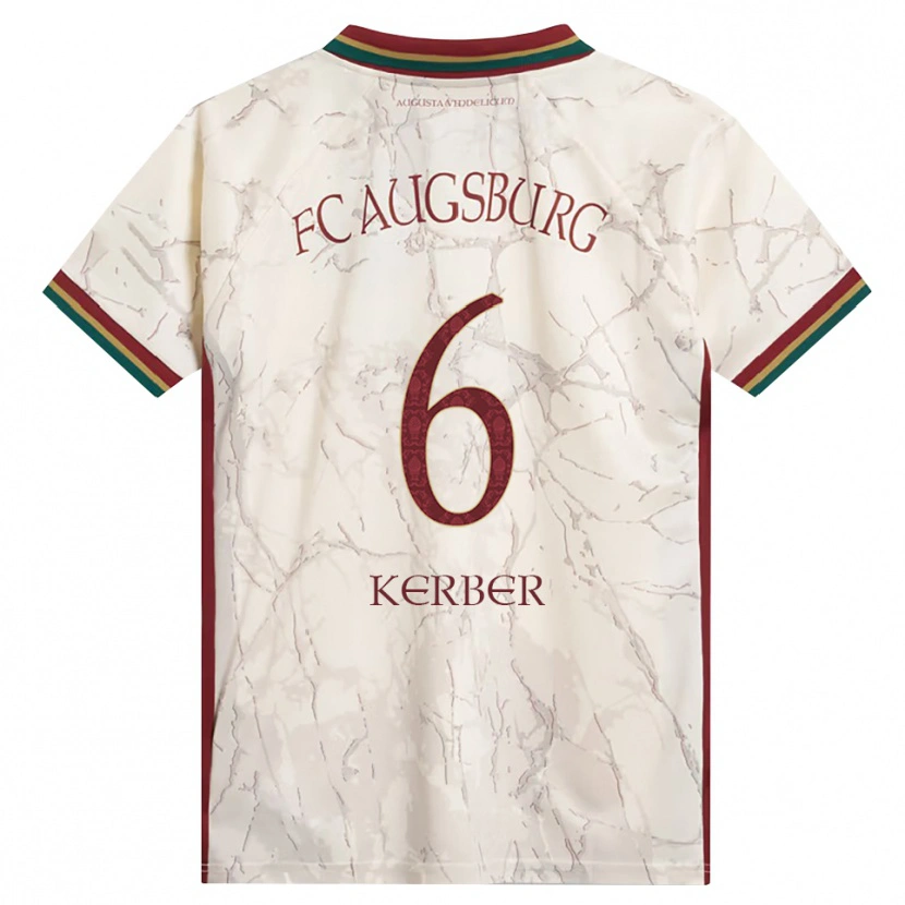 Danxen Homem Camisola Luca Kerber #6 Verde Arroz Branco Bordô Principal 2026/27 Camisa