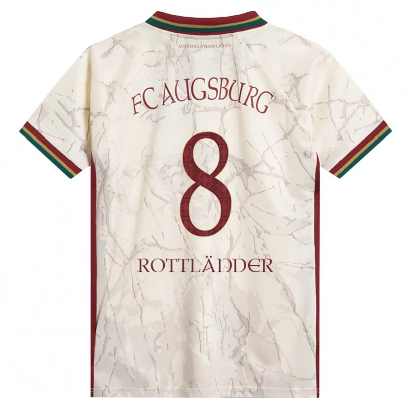Danxen Homem Camisola Amelie Rottländer #8 Verde Arroz Branco Bordô Principal 2026/27 Camisa