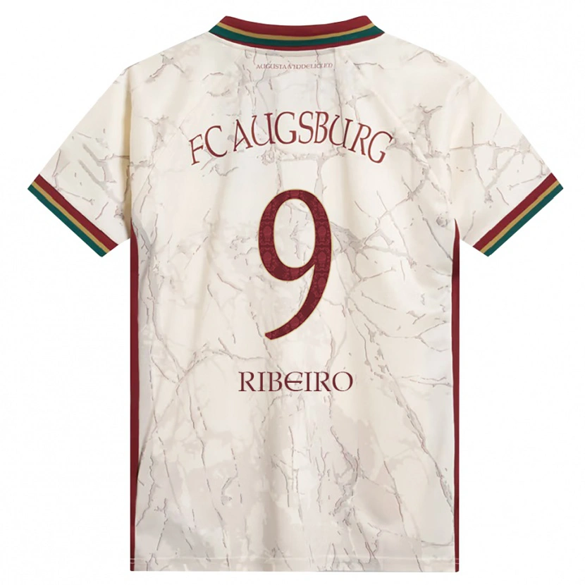 Danxen Homem Camisola Rodrigo Ribeiro #9 Verde Arroz Branco Bordô Principal 2026/27 Camisa
