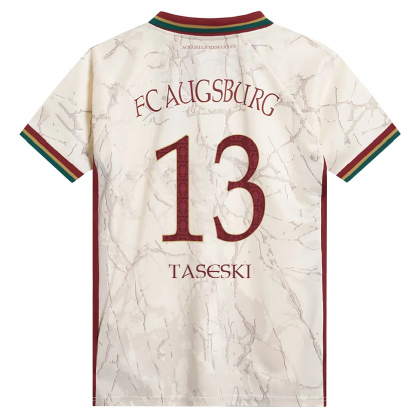 Danxen Homem Camisola Kristijan Taseski #13 Verde Arroz Branco Bordô Principal 2026/27 Camisa