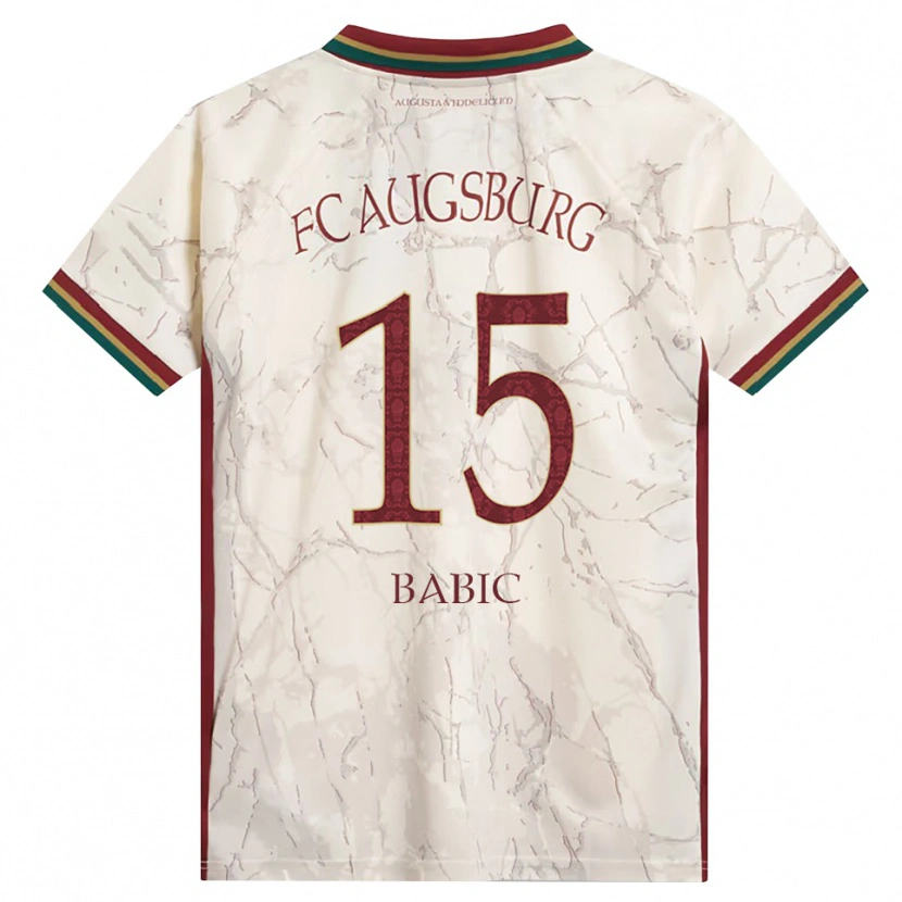 Danxen Homem Camisola David Babic #15 Verde Arroz Branco Bordô Principal 2026/27 Camisa
