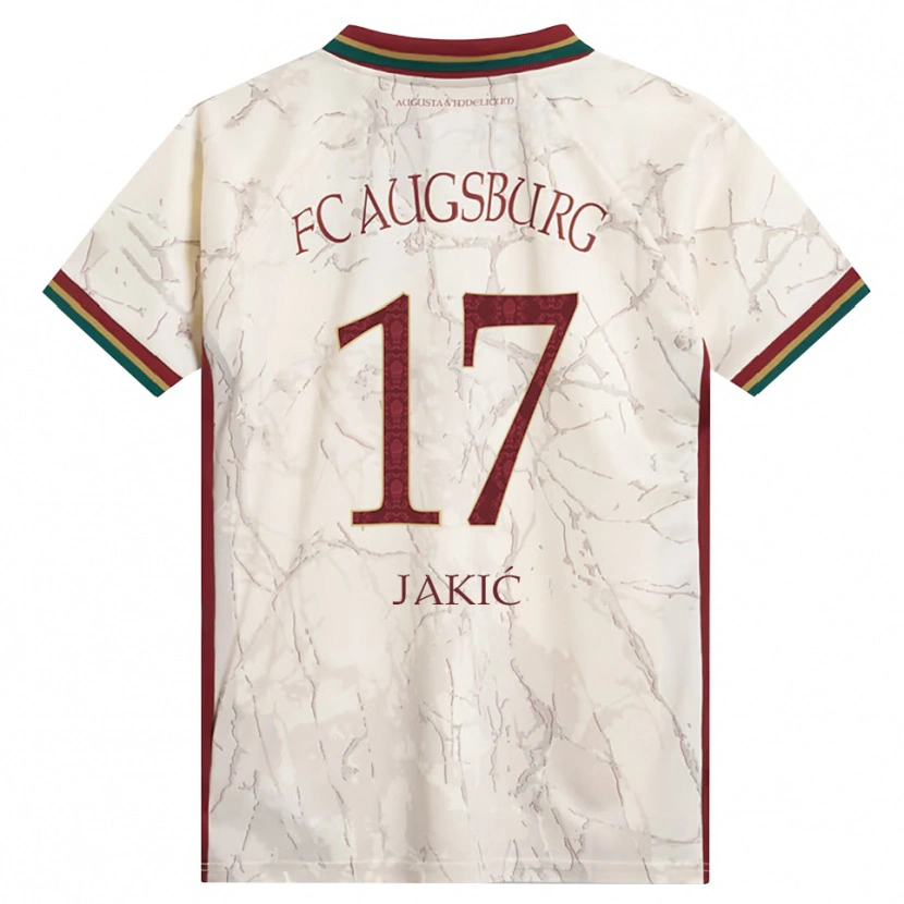 Danxen Homem Camisola Kristijan Jakic #17 Verde Arroz Branco Bordô Principal 2026/27 Camisa