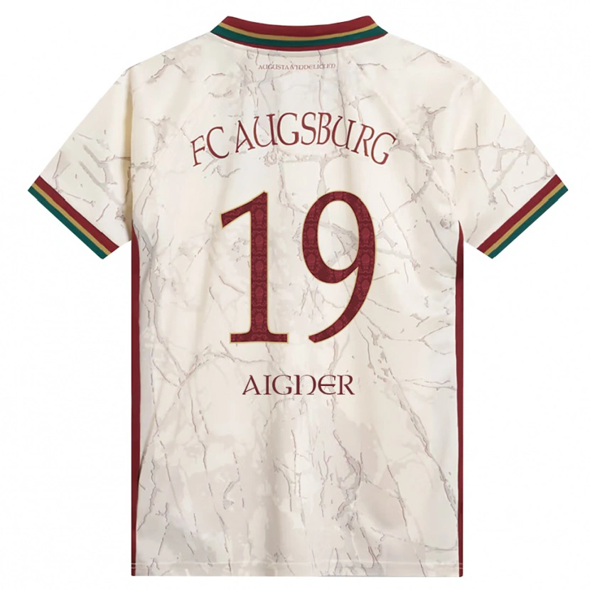Danxen Homem Camisola Lukas Aigner #19 Verde Arroz Branco Bordô Principal 2026/27 Camisa