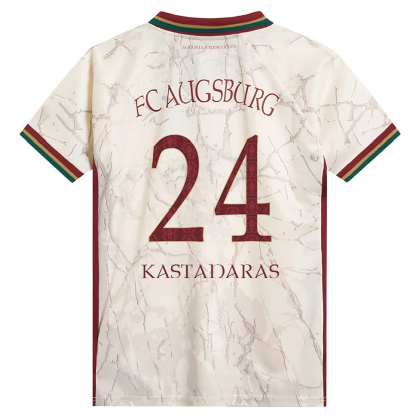 Danxen Homem Camisola Thomas Kastanaras #24 Verde Arroz Branco Bordô Principal 2026/27 Camisa