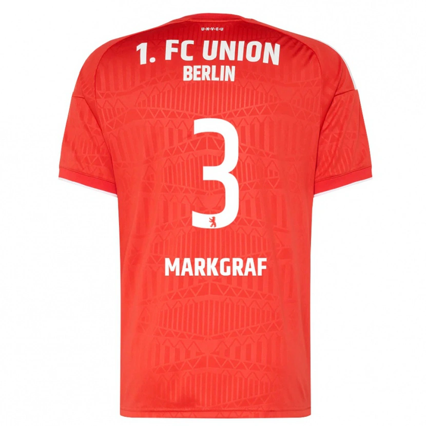 Danxen Homem Camisola Andrik Markgraf #3 Vermelho Branco Principal 2026/27 Camisa