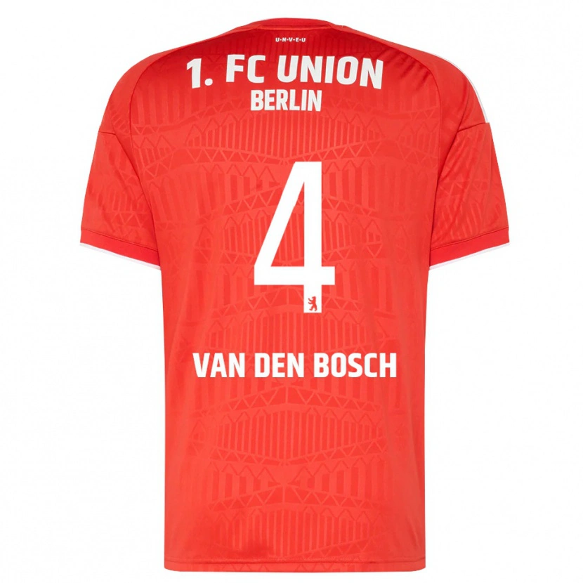 Danxen Homem Camisola Zeno Van Den Bosch #4 Vermelho Branco Principal 2026/27 Camisa