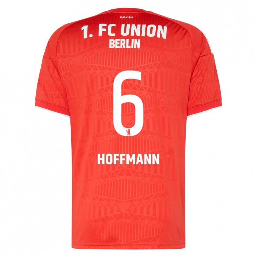 Danxen Homem Camisola Finn Hoffmann #6 Vermelho Branco Principal 2026/27 Camisa