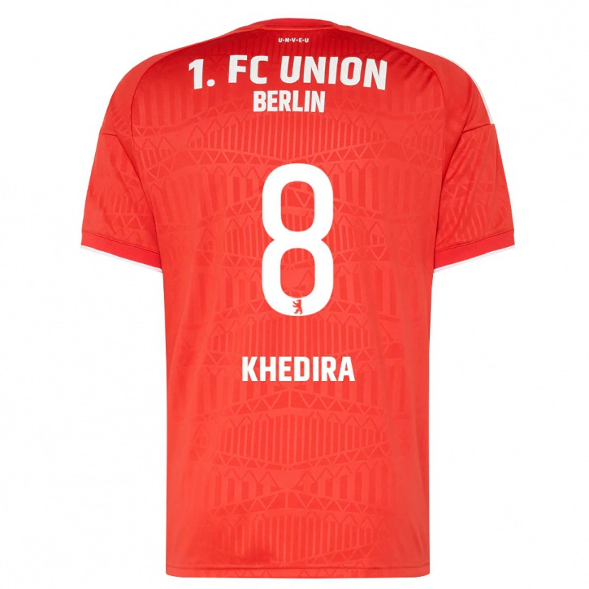 Danxen Homem Camisola Rani Khedira #8 Vermelho Branco Principal 2026/27 Camisa