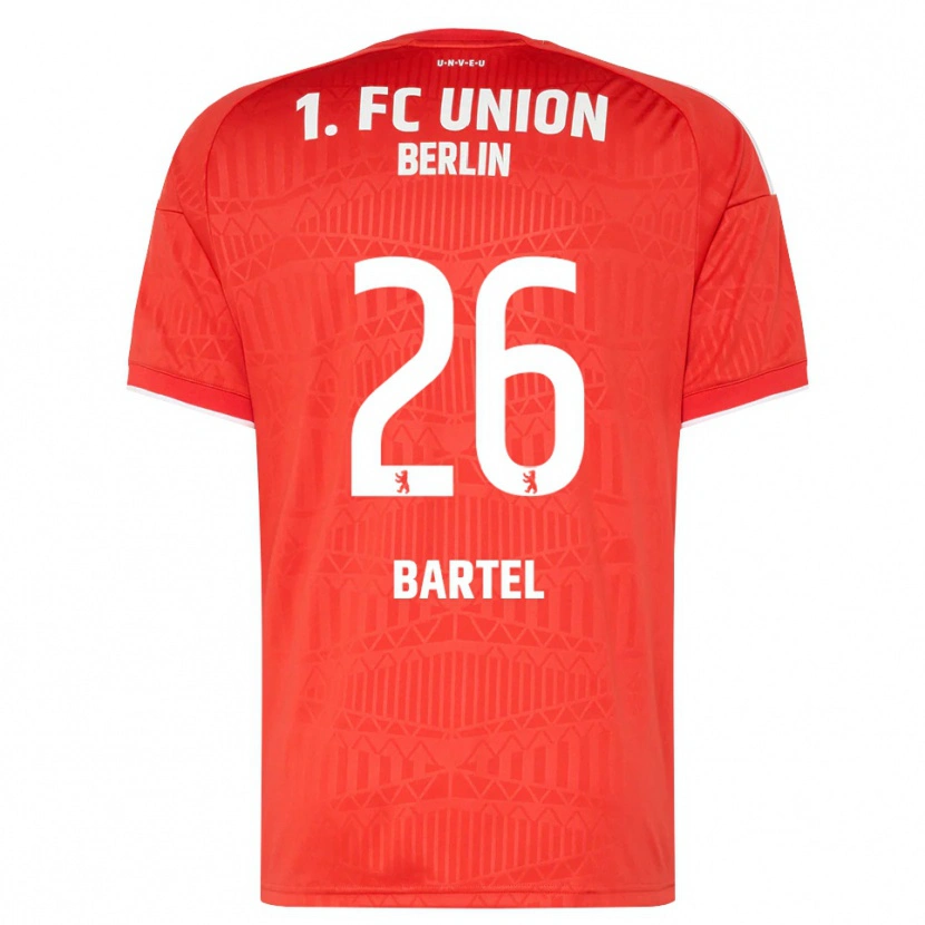 Danxen Homem Camisola Oskar Bartel #26 Vermelho Branco Principal 2026/27 Camisa