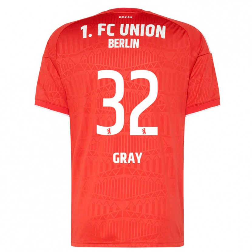 Danxen Homem Camisola Mekhi Gray #32 Vermelho Branco Principal 2026/27 Camisa