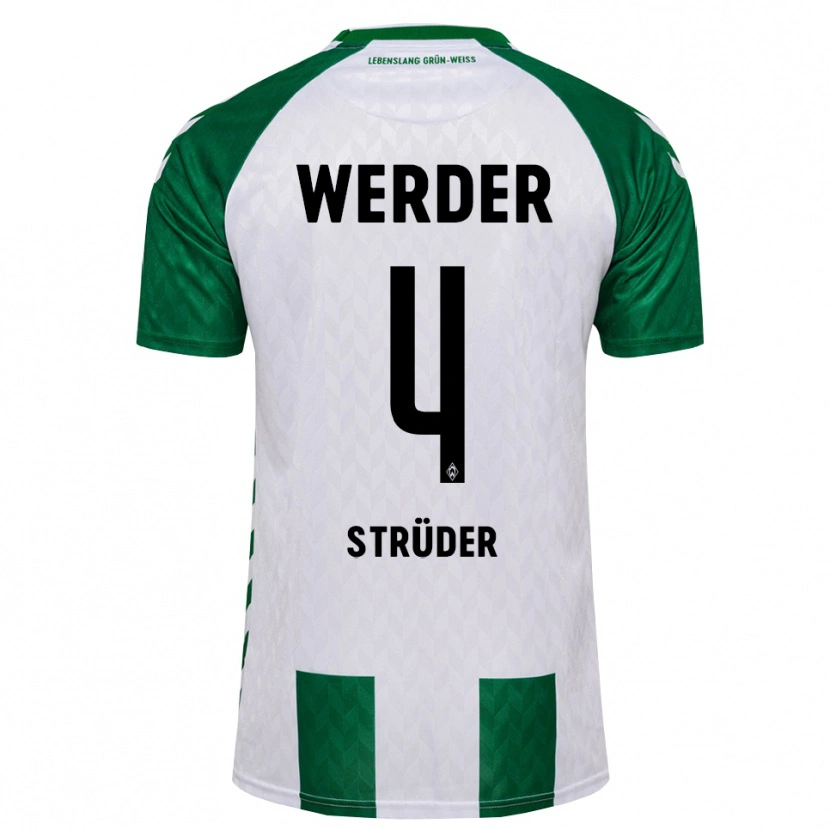 Danxen Homem Camisola Mika Strüder #4 Verde Branco Principal 2026/27 Camisa