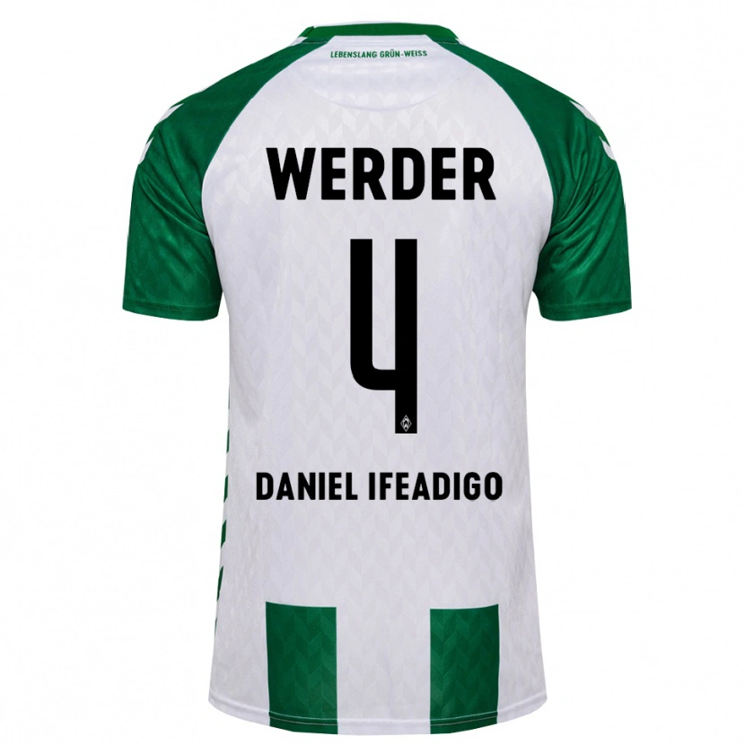 Danxen Homem Camisola Kamsiyonna Daniel Ifeadigo #4 Verde Branco Principal 2026/27 Camisa