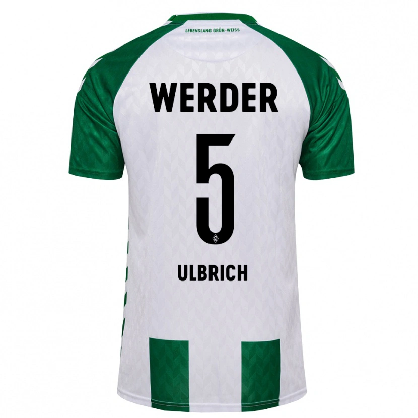 Danxen Homem Camisola Michelle Ulbrich #5 Verde Branco Principal 2026/27 Camisa