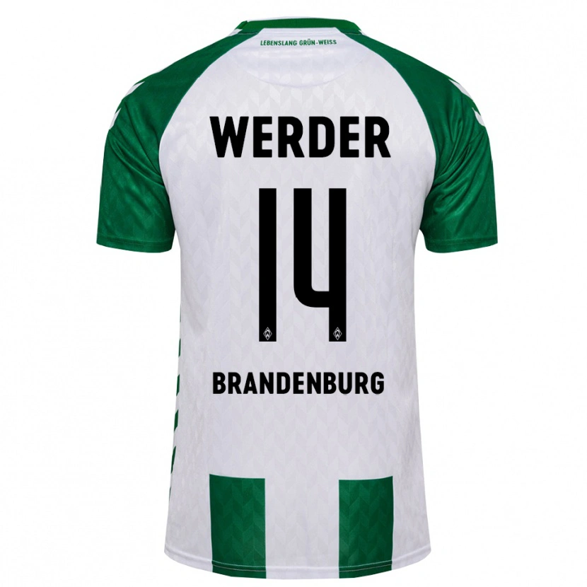 Danxen Homem Camisola Michaela Brandenburg #14 Verde Branco Principal 2026/27 Camisa