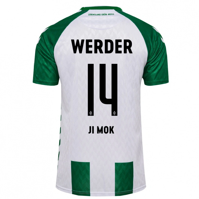 Danxen Homem Camisola Ji-Mok Jang #14 Verde Branco Principal 2026/27 Camisa