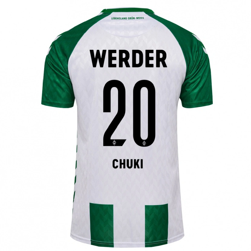 Danxen Homem Camisola Chuki #20 Verde Branco Principal 2026/27 Camisa