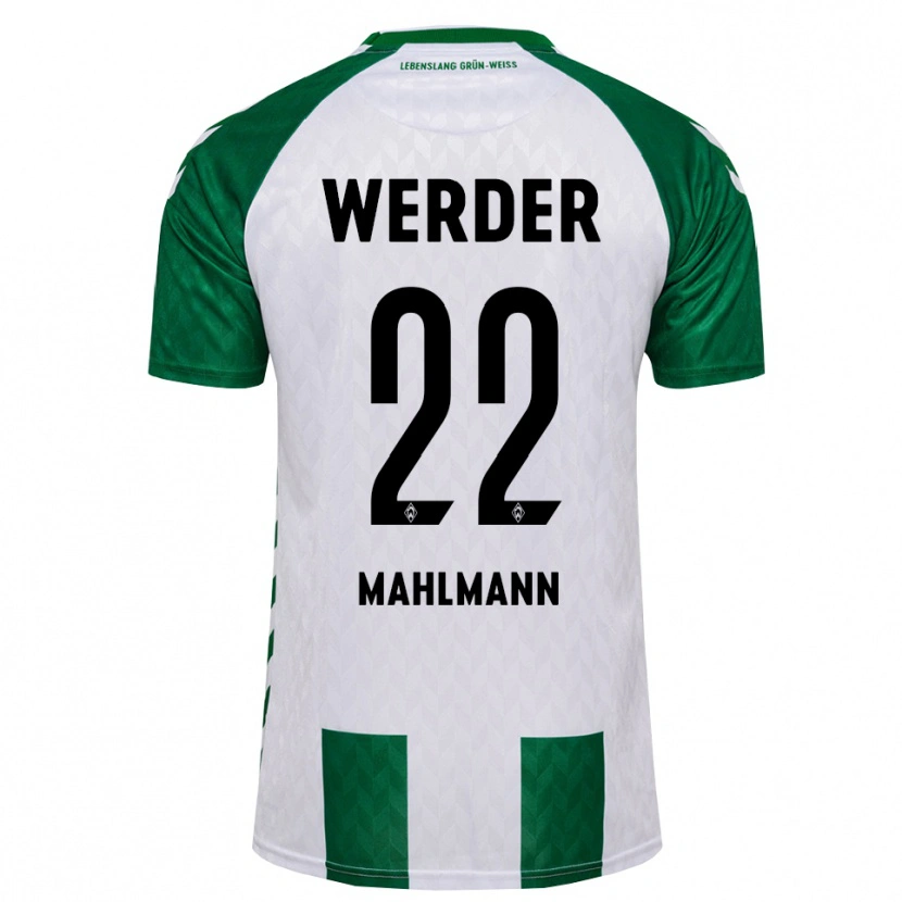 Danxen Homem Camisola Justus Mahlmann #22 Verde Branco Principal 2026/27 Camisa