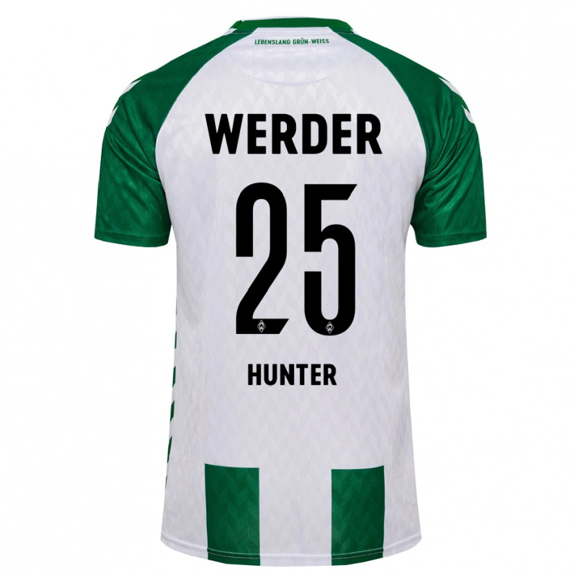Danxen Homem Camisola Leif Hunter #25 Verde Branco Principal 2026/27 Camisa