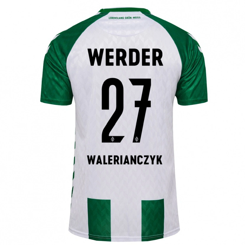 Danxen Homem Camisola Dennis Walerianczyk #27 Verde Branco Principal 2026/27 Camisa