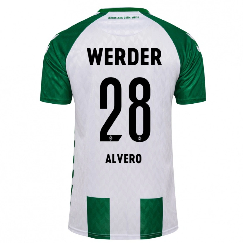 Danxen Homem Camisola Skelly Alvero #28 Verde Branco Principal 2026/27 Camisa