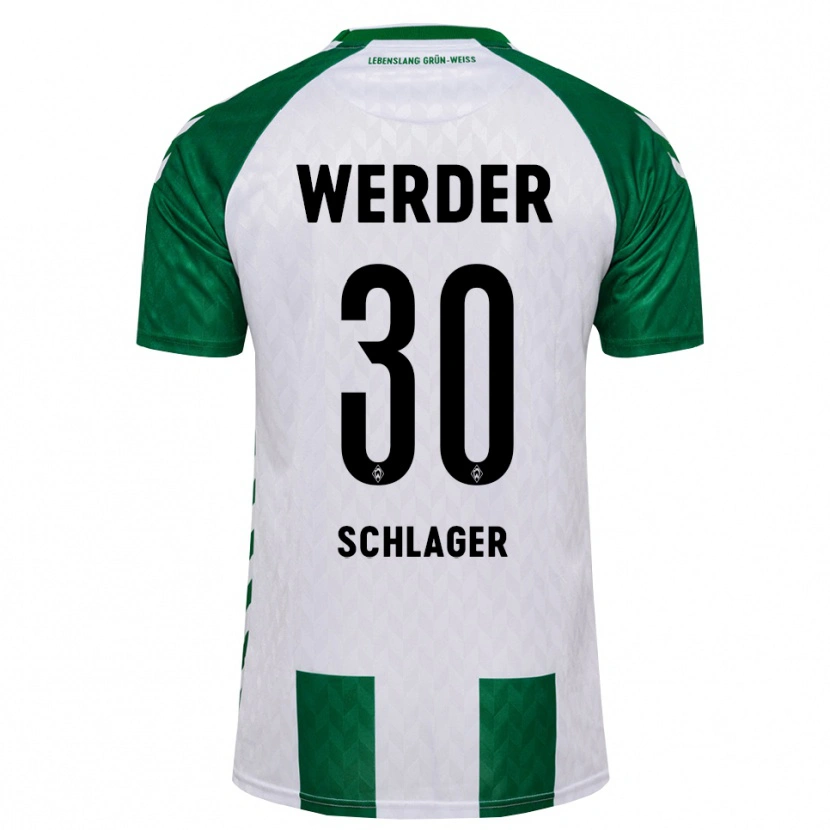 Danxen Homem Camisola Alexander Schlager #30 Verde Branco Principal 2026/27 Camisa