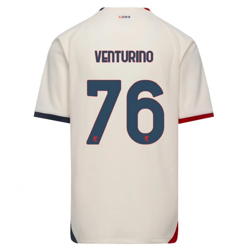 Danxen Homem Camisola Lorenzo Venturino #76 Branco Off-Red Alternativa 2026/27 Camisa