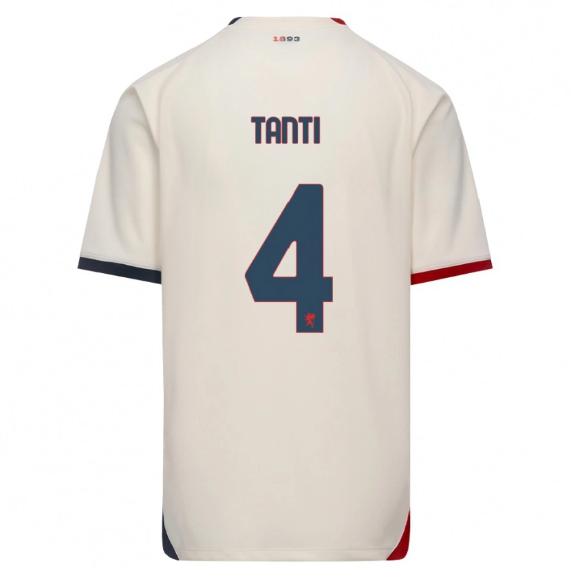 Danxen Homem Camisola Caden Tanti #4 Branco Off-Red Alternativa 2026/27 Camisa