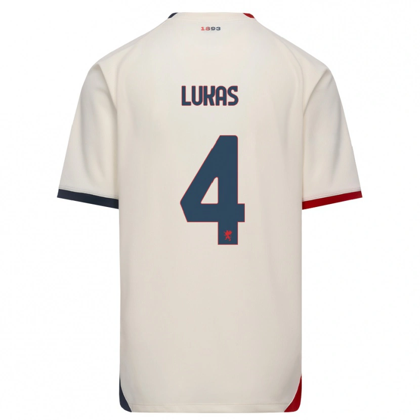 Danxen Homem Camisola Deividas Lukas #4 Branco Off-Red Alternativa 2026/27 Camisa