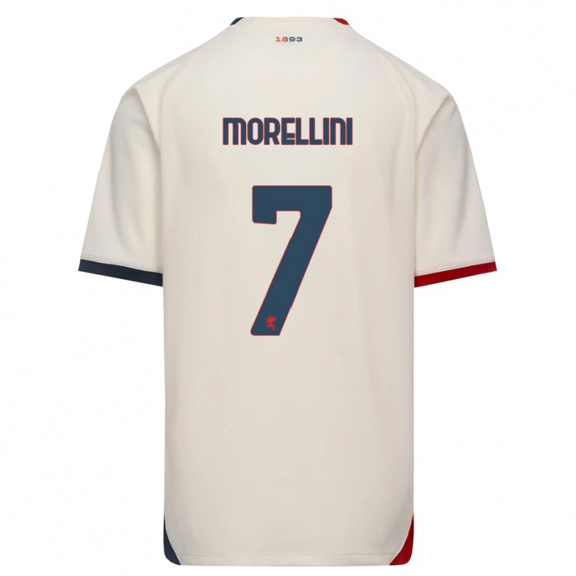 Danxen Homem Camisola Matteo Morellini #7 Branco Off-Red Alternativa 2026/27 Camisa