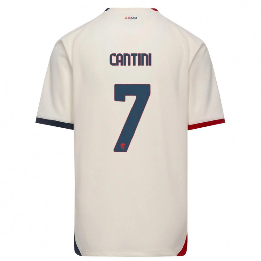 Danxen Homem Camisola Riccardo Cantini #7 Branco Off-Red Alternativa 2026/27 Camisa
