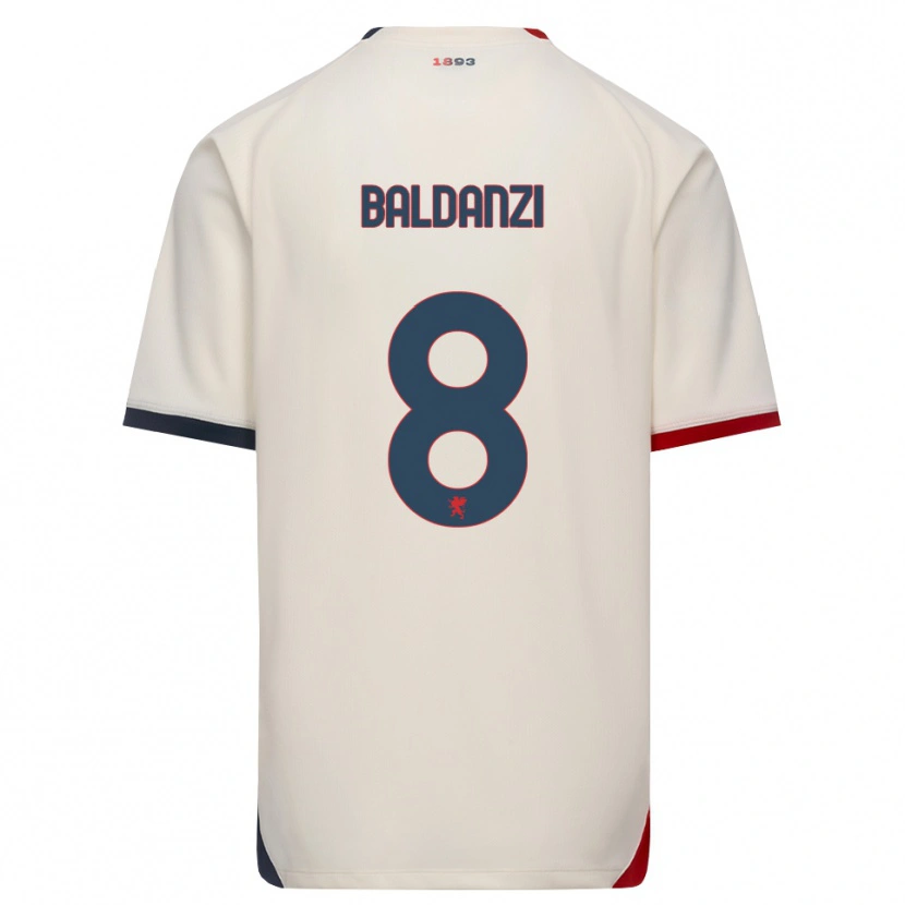Danxen Homem Camisola Tommaso Baldanzi #8 Branco Off-Red Alternativa 2026/27 Camisa