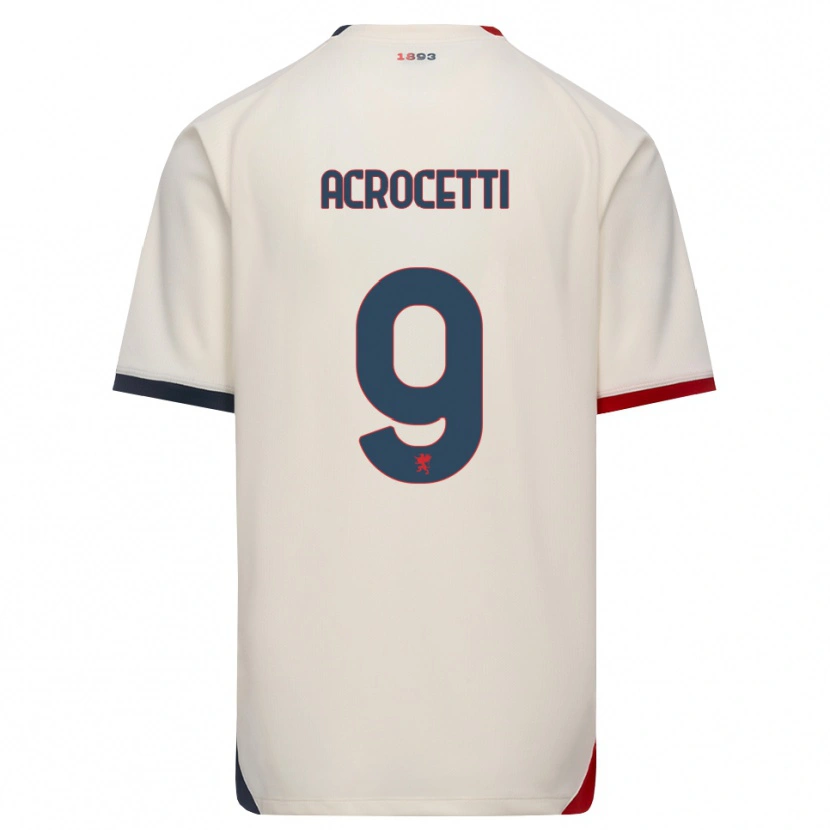 Danxen Homem Camisola Edoardo Acrocetti #9 Branco Off-Red Alternativa 2026/27 Camisa