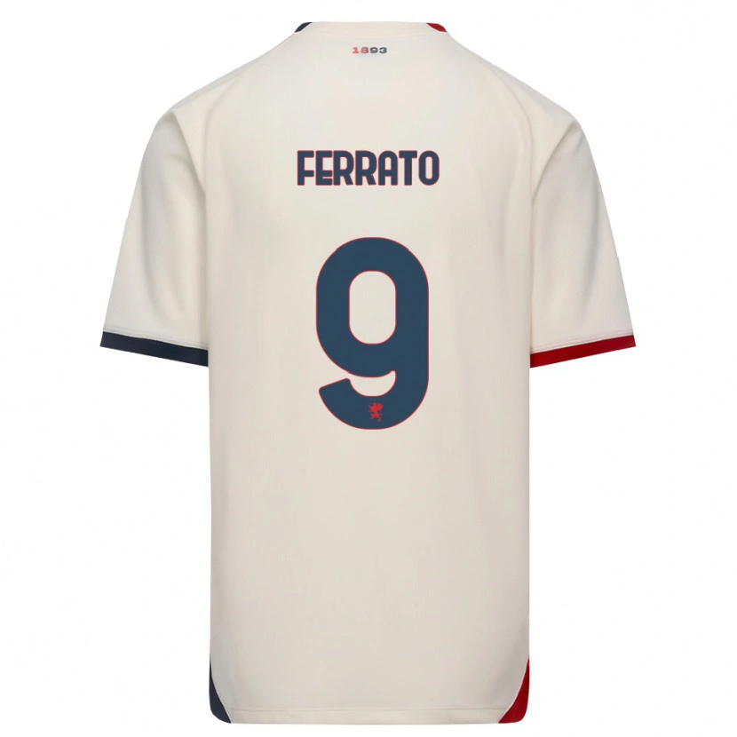 Danxen Homem Camisola Claudia Ferrato #9 Branco Off-Red Alternativa 2026/27 Camisa
