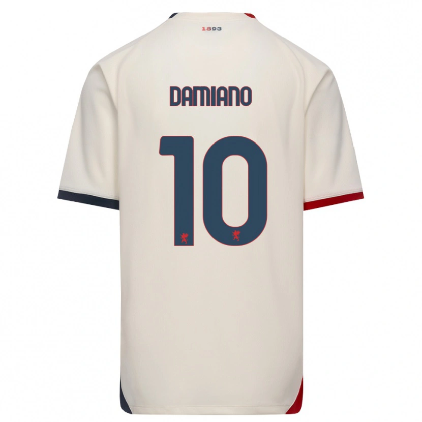 Danxen Homem Camisola Vincenzo Damiano #10 Branco Off-Red Alternativa 2026/27 Camisa