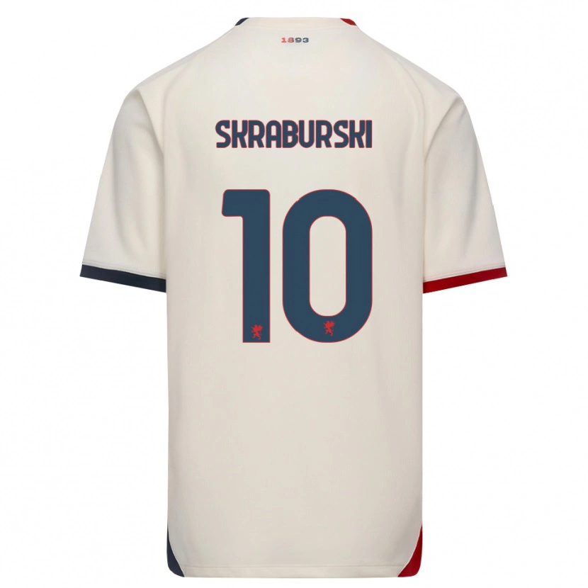 Danxen Homem Camisola Borys Skraburski #10 Branco Off-Red Alternativa 2026/27 Camisa