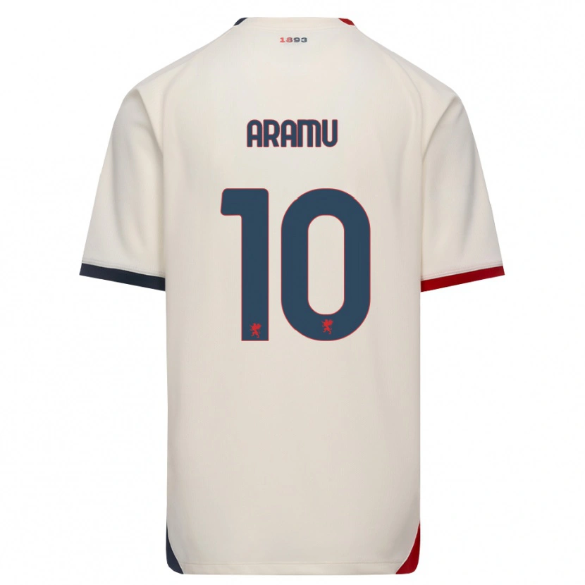 Danxen Homem Camisola Mattia Aramu #10 Branco Off-Red Alternativa 2026/27 Camisa