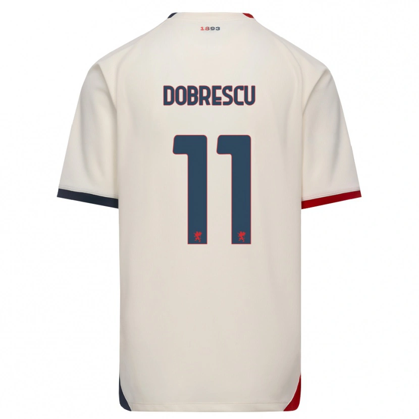 Danxen Homem Camisola Ianis Dobrescu #11 Branco Off-Red Alternativa 2026/27 Camisa