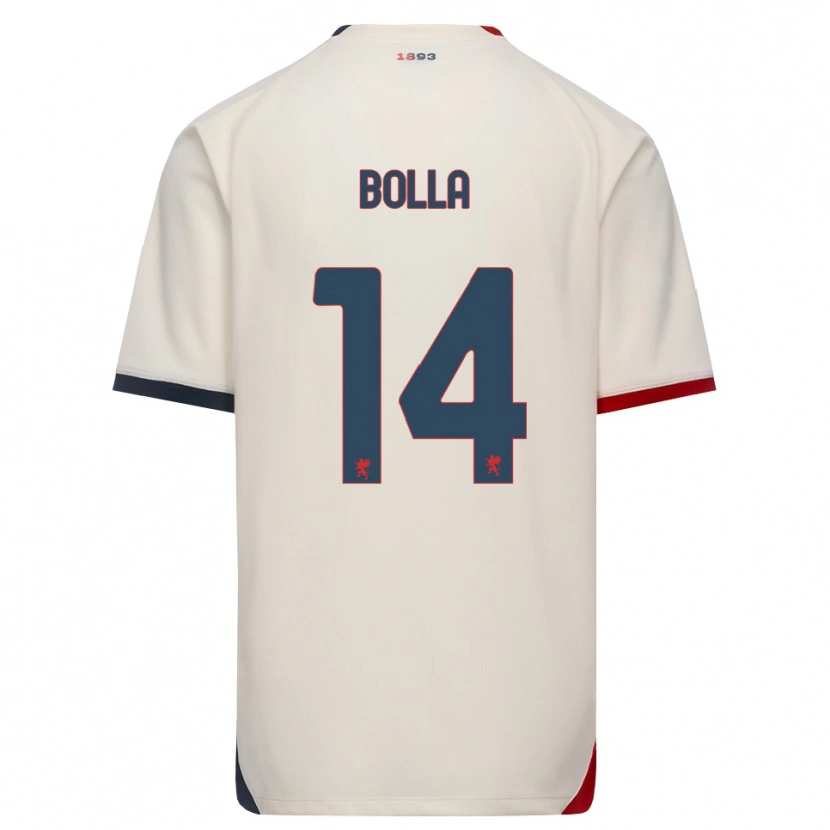 Danxen Homem Camisola Nicolò Bolla #14 Branco Off-Red Alternativa 2026/27 Camisa