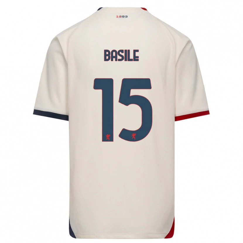 Danxen Homem Camisola Cosimo Basile #15 Branco Off-Red Alternativa 2026/27 Camisa