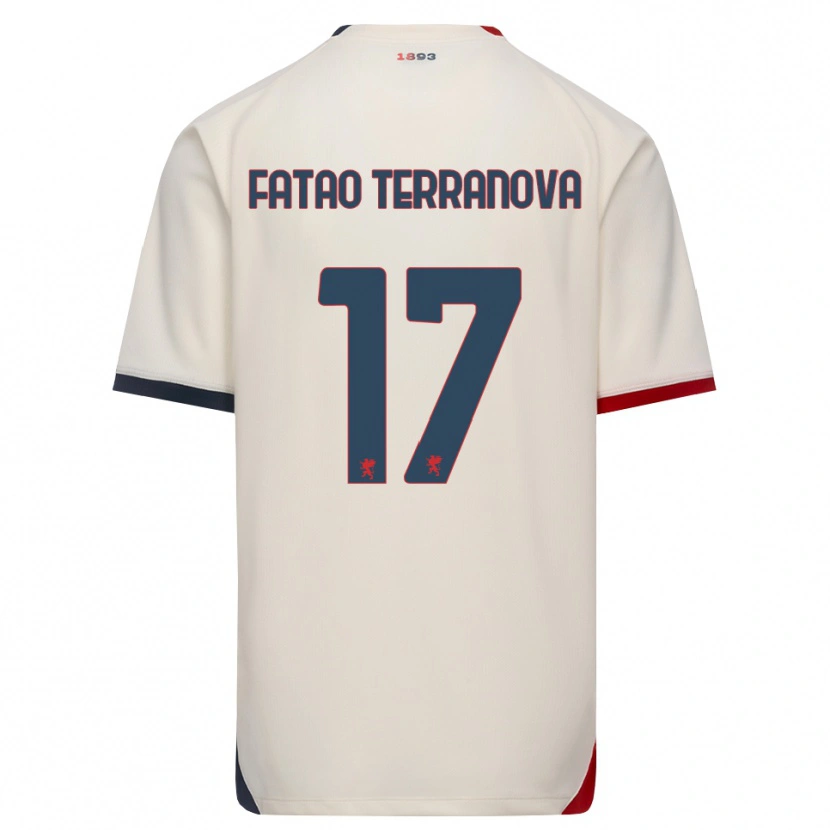 Danxen Homem Camisola Emanuele Fatao Terranova #17 Branco Off-Red Alternativa 2026/27 Camisa