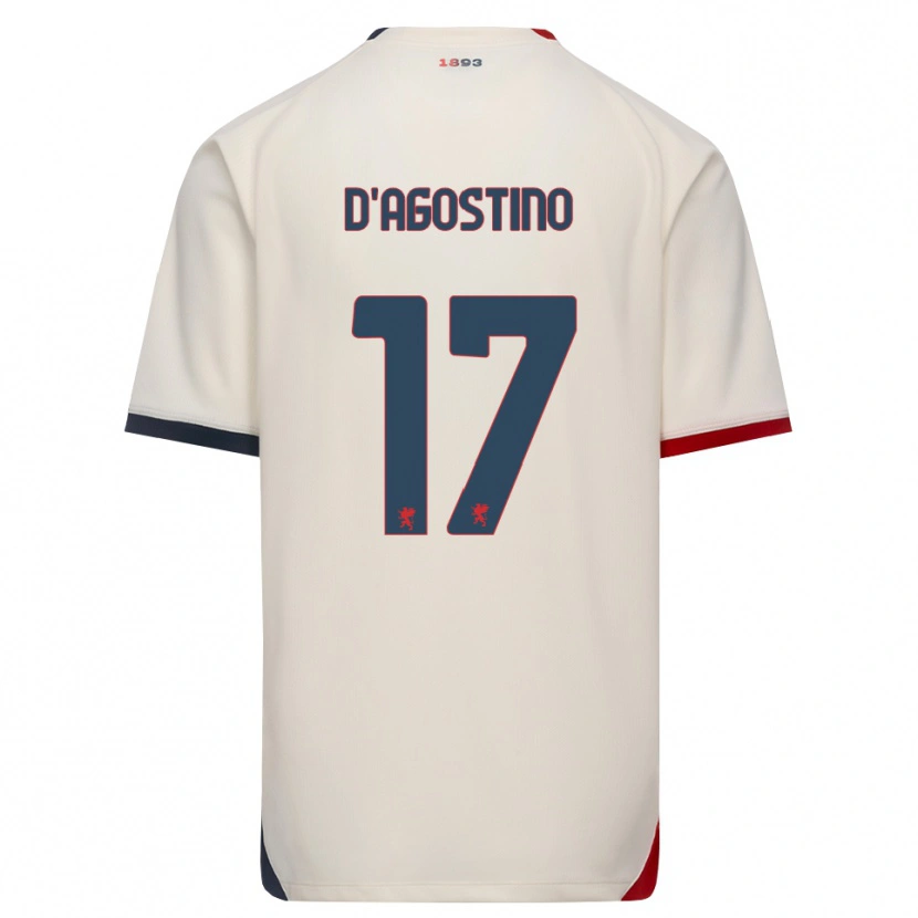 Danxen Homem Camisola Riccardo D'agostino #17 Branco Off-Red Alternativa 2026/27 Camisa
