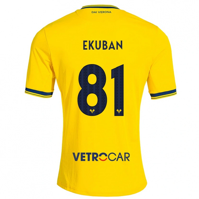 Danxen Homem Camisola Caleb Ekuban #81 Amarelo Vermelho Alternativa 2026/27 Camisa