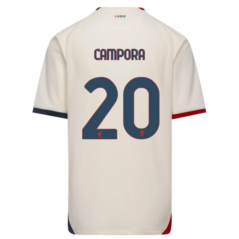 Danxen Homem Camisola Alice Campora #20 Branco Off-Red Alternativa 2026/27 Camisa
